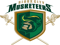 Komandos logotipas Sioux City Musketeers