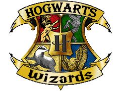 Komandos logotipas Hogwarts Wizards