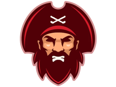 Komandos logotipas The Angry Pirates