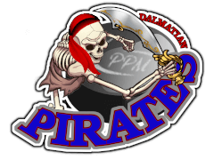 Komandos logotipas Dalmatian Pirates