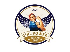 Komandos logotipas Girl Power